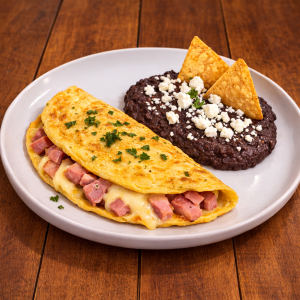 Omelette de Jamón con Queso